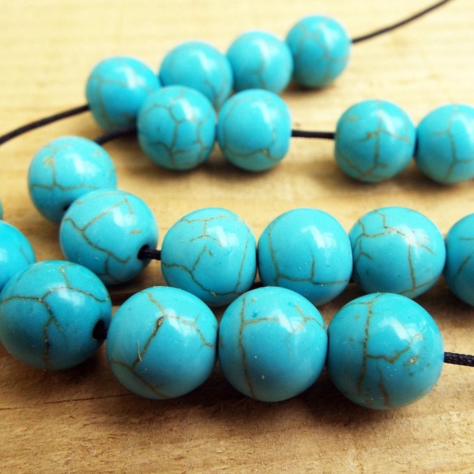 Butir Batu Turquoise Loose Beads