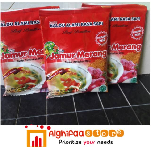 Jual 250 GR RASA SAPI/KALDU JAMUR MERANG/KALDU BUBUK NON MSG/PENGGANTI