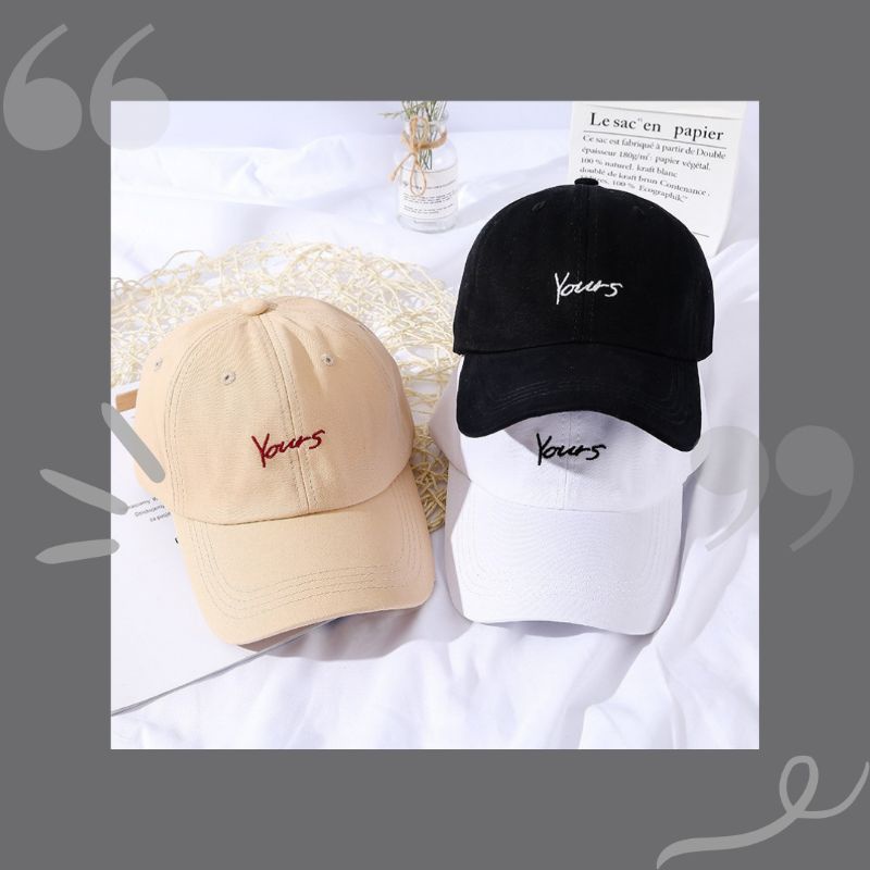Topi Baseball Yours Distro pria wanita bordir gaya korea