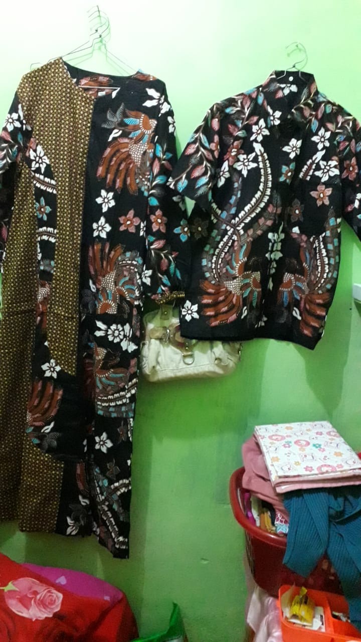 Batik Couple Gamis Dress Baju Tunangan