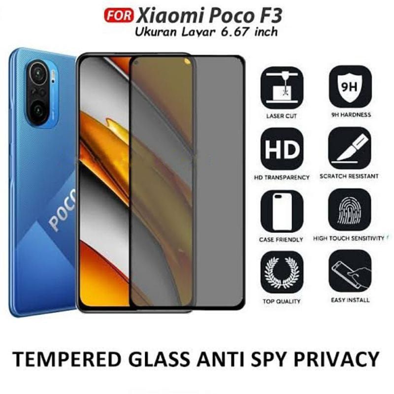 Tempered Glass matte Xiaomi POCO F3 / POCO M3/ POCO X3/POCO X3 PRO Anti Glare Black Matte