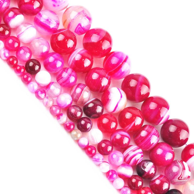 Natural Quartz Gemstone Round Space Loose Beads For DIY Necklace Accessories 4-10mm