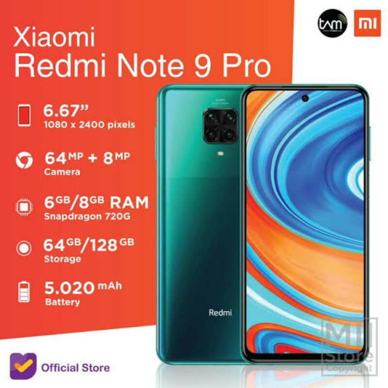 Xiaomi Redmi Note 9 Note 9pro garansi resmi