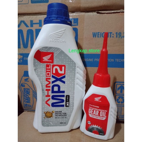 PAKET AHM OLI MATIC MPX2 800ML + AHM GEAR OIL 120ML