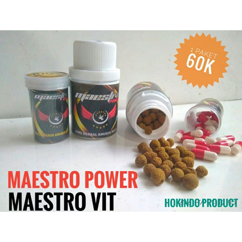 Maestro 1 paket 2 botol Jamu Merpati Pil Merpati Obat Merpati Doping Merpati Kolong Tinggian Tompran