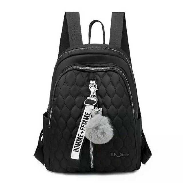 New Famous Tas Backpack Stylish EVELLYN REST TENGAH - MICRO GELEMBUNG Free Gantungan /tas bedcover