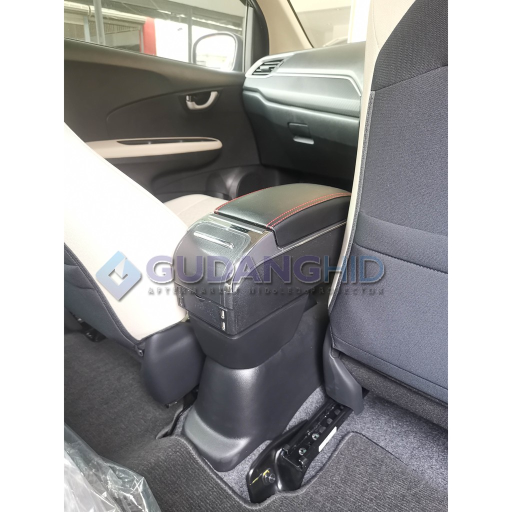 Armrest Mobil Khusus Honda Brio Mobilio BRV 7 USB Port Charger + LED