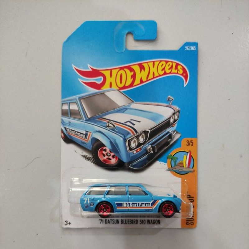 Hot Wheels Datsun Bluebird 510 Wagon Blue Surf Patrol