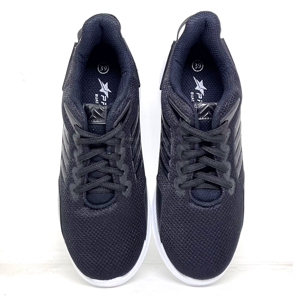 FIURI - Pro ATT Original - PI 600 HITAM PUTIH 39-44 - Sepatu Kets Pria - Sepatu Sneakers Pria - Sepatu Olahraga Sport Pria - Sepatu Casual - Sepatu Jogging Lari Fitness Gym Senam Pria - Sepatu Cowok - Sepatu Sekolah Bertali SD SMP SMA
