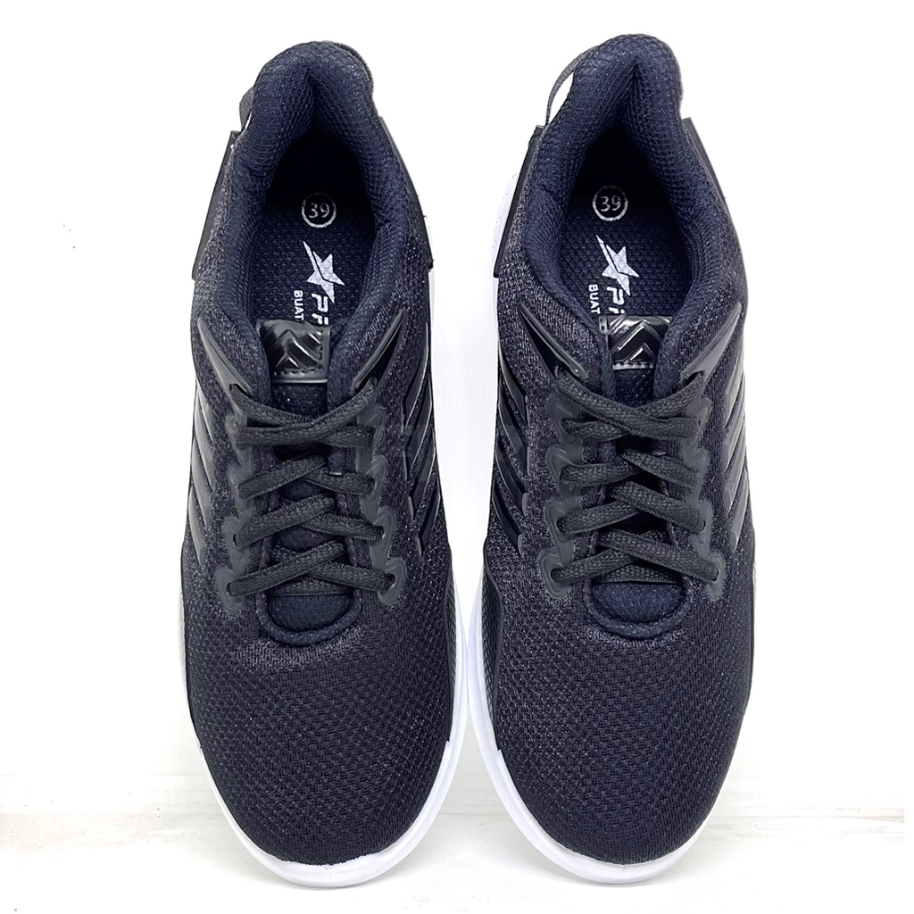 FIURI - Pro ATT Original - PI 600 HITAM PUTIH 39-43 - Sepatu Kets Pria - Sepatu Sneakers Pria - Sepatu Olahraga Sport Pria - Sepatu Casual - Sepatu Jogging Lari Fitness Gym Senam Pria - Sepatu Cowok - Sepatu Sekolah Bertali SD SMP SMA