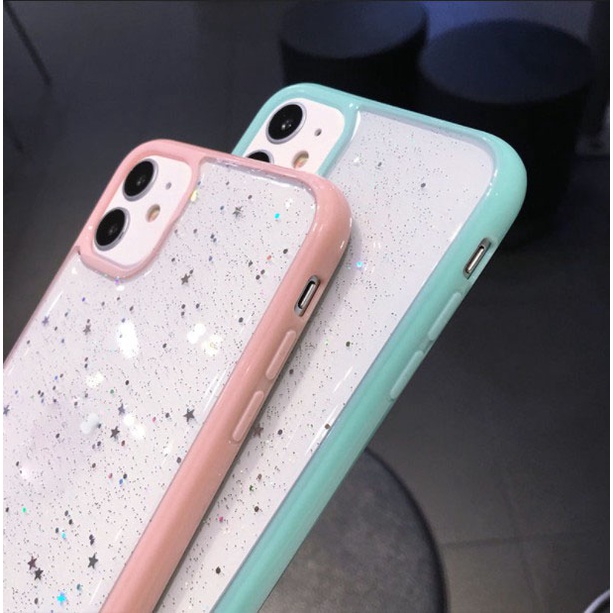 Soft Case Transparan Motif Bintang Glitter Untuk iPhone 11 11ProMax 6Plus 7 / 8SE20 7 / 8Plus Xs Xr Max