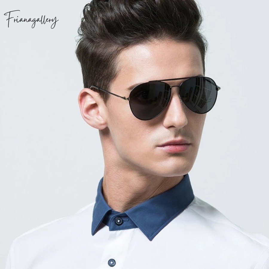 Kacamata Pria Cowok Hitam Keren Fashion Aviator Sunglasses