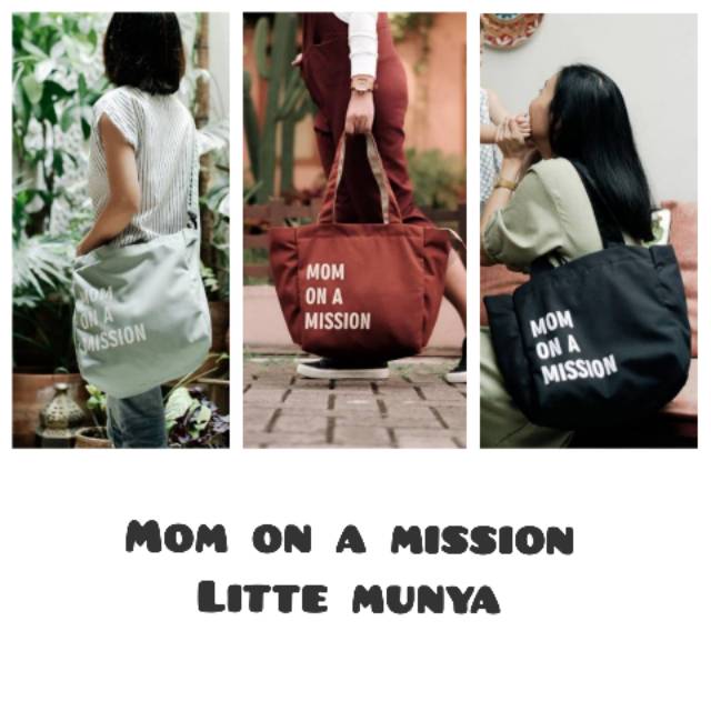 Jual TOTE DIAPER BAG LITTLE MUNYA (MOM ON A MISSION) | Shopee 