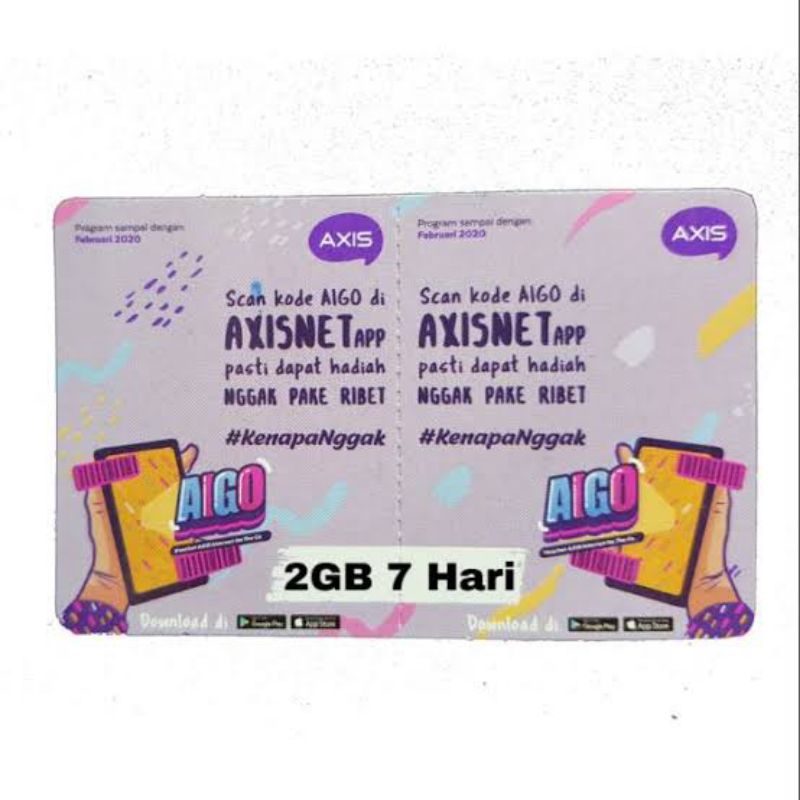 Voucher Data Axis 2gb 7Hari