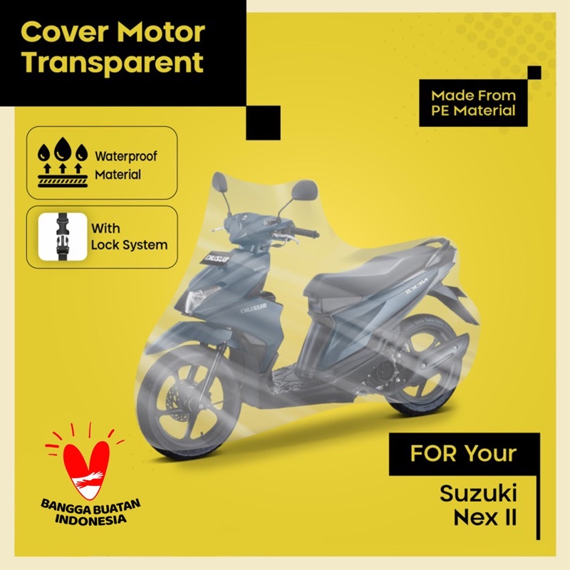 Sarung Motor Plastik Suzuki Nex 2 II Anti air Cover Body waterproof penutup pelindung selimut Vario