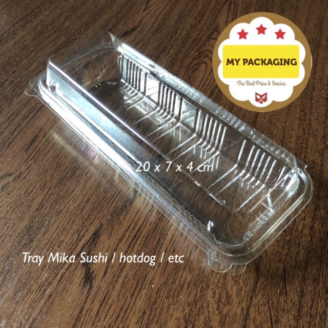 TRAY MIKA PLASTIK SUSHI UKURAN KECIL - TEBAL