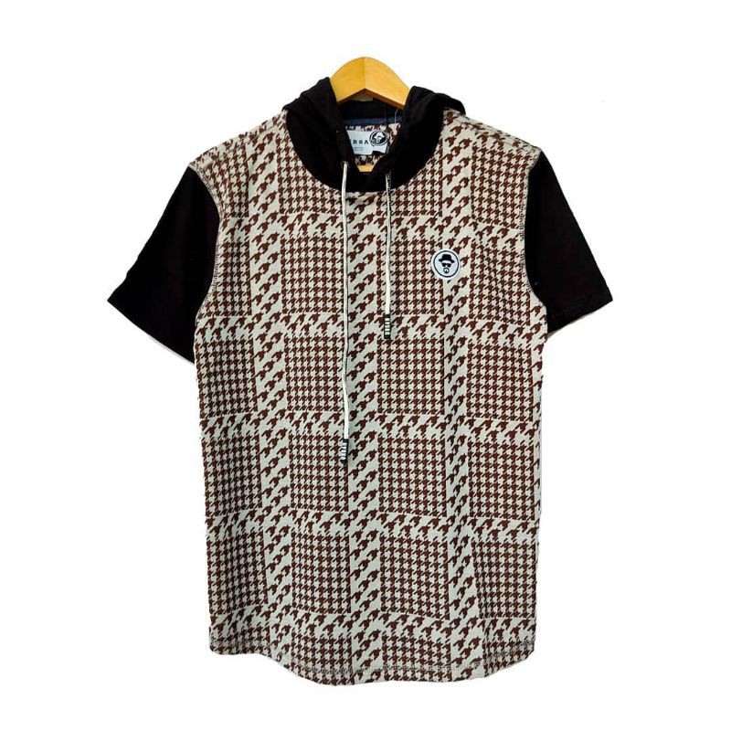 hoodie pria wanita motif distro urgan lengan pendek