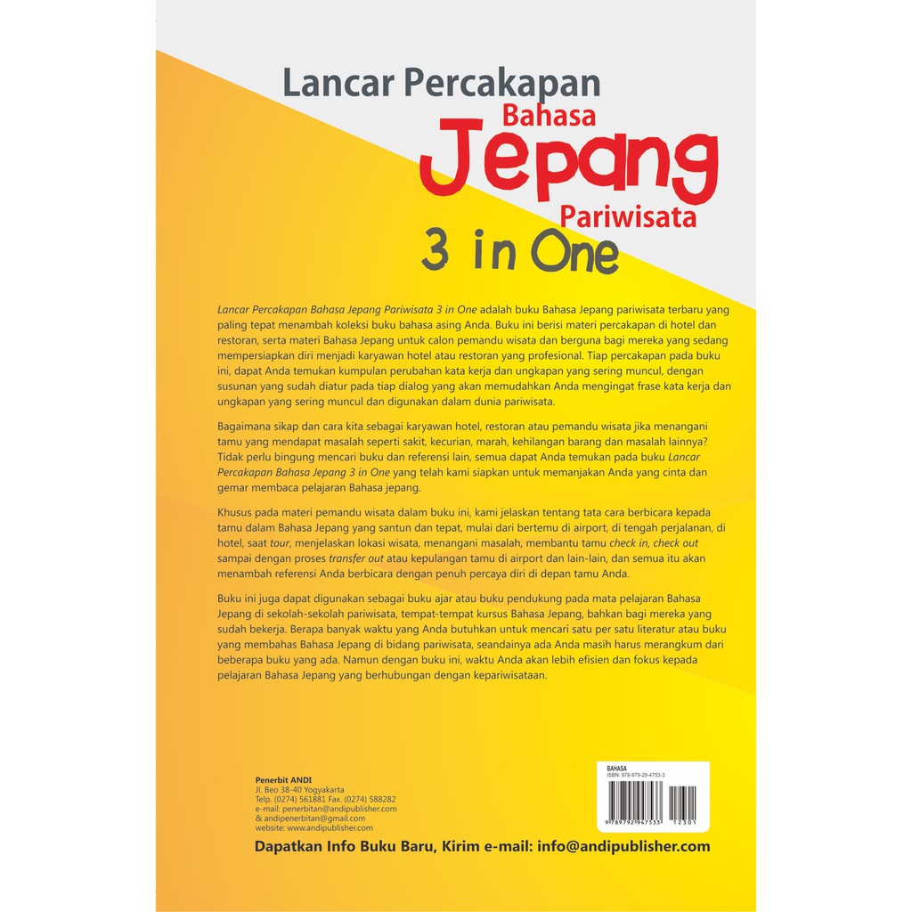 Lancar Percakapan Bahasa Jepang Pariwisata 3 In One Hotel Restoran Dan Pemandu Wisata Shopee Indonesia