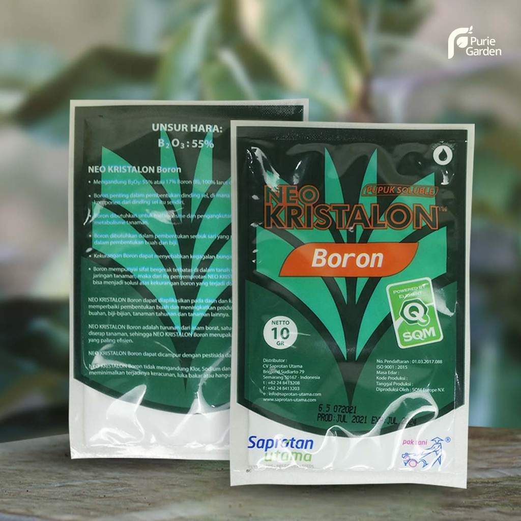 CUCI GUDANG Pupuk Mengatasi Busuk Pantat Buah Neo Kristalon Boron 10 gram Pak Tani PG KDR