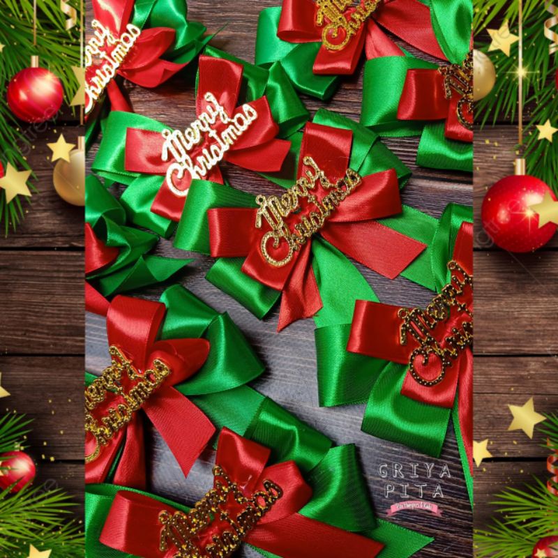 

Pita Hampers Natal T-5, 2 layer dengan Christmas Topper Besar.