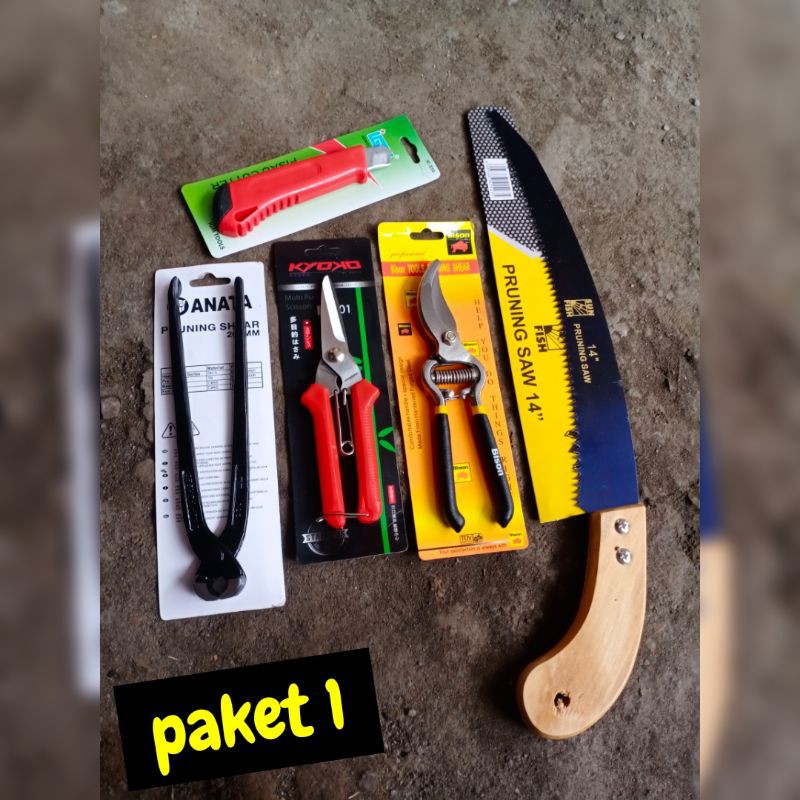 paket alat bonsai cutter / gergaji lancip prohex / gunting dahan / gunting pruning viper