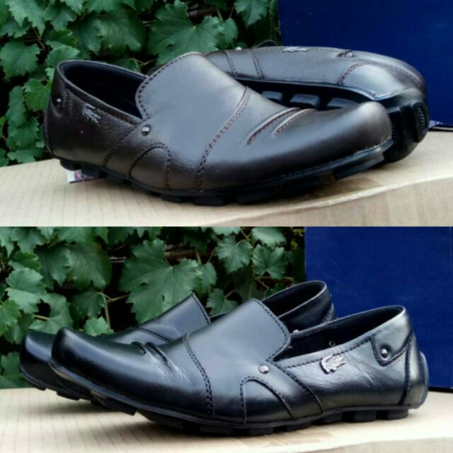 Sepatu pria lacoste sepatu kulit pria sepatu kerja sepatu formal