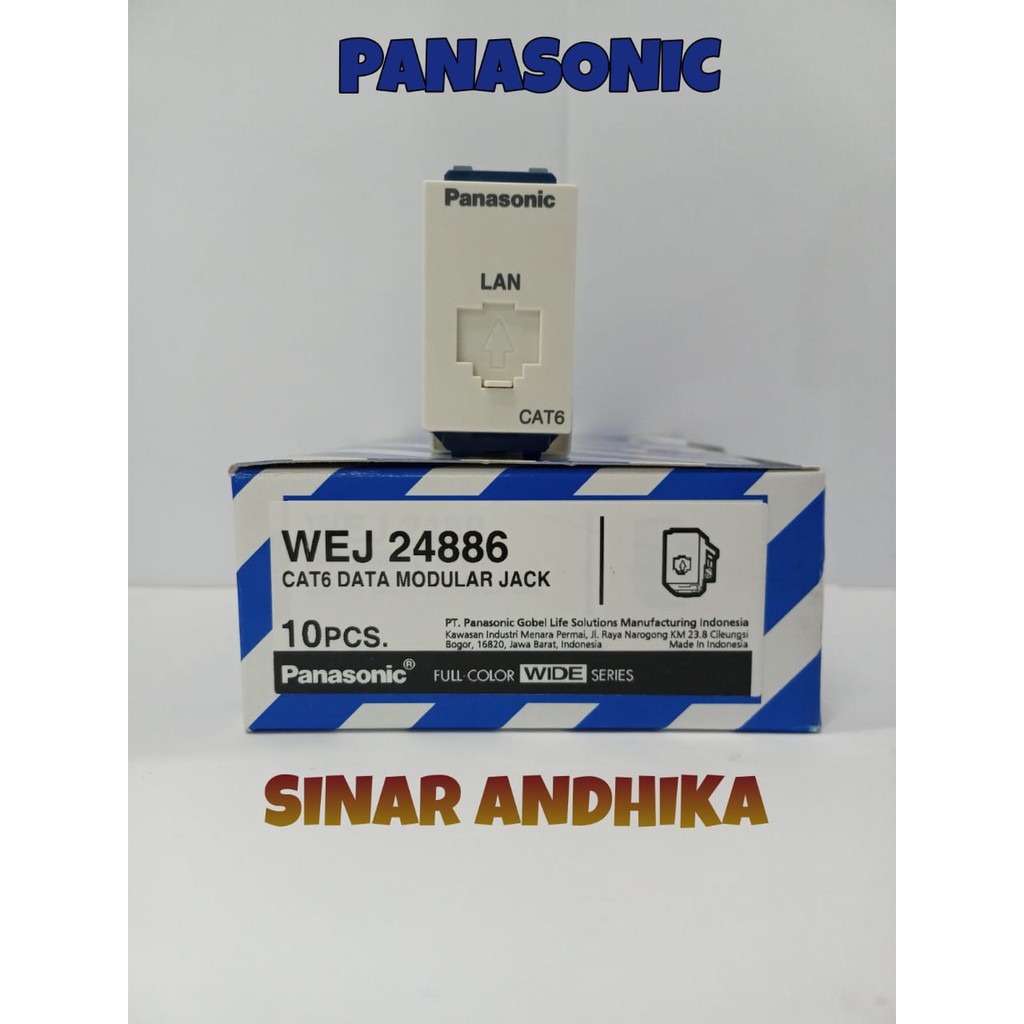 MODUL / JACK DATA CAT 6 PUTIH PANASONIC WEJ 24886