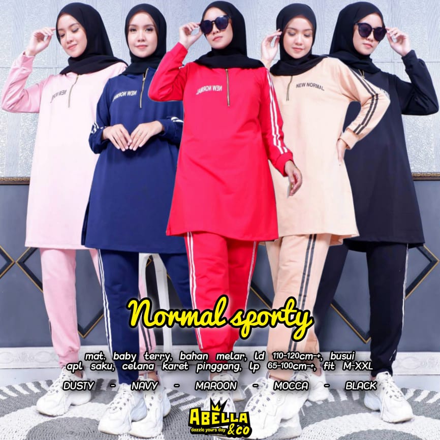 NORMAL SPORTY / 20.7 / BAHAN BABYTERRY / LD 110-120 / ALLSIZE JUMBO / SETELAN SPORTY / ONESET / ABELLA