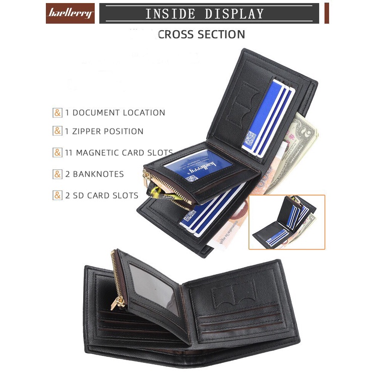 DOMPET PRIA BAELLERRY PREMIUM 1.1 NEW YEAR FREE ONGKIR POLOS KULIT MURAH W2S1 LAKI-LAKI ORIGINAL 100