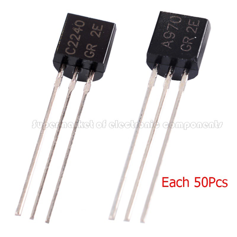 100pcs Transistor Bipolar 2SC2240 a92 (50PCS + 50PCS X C2240) TO-92