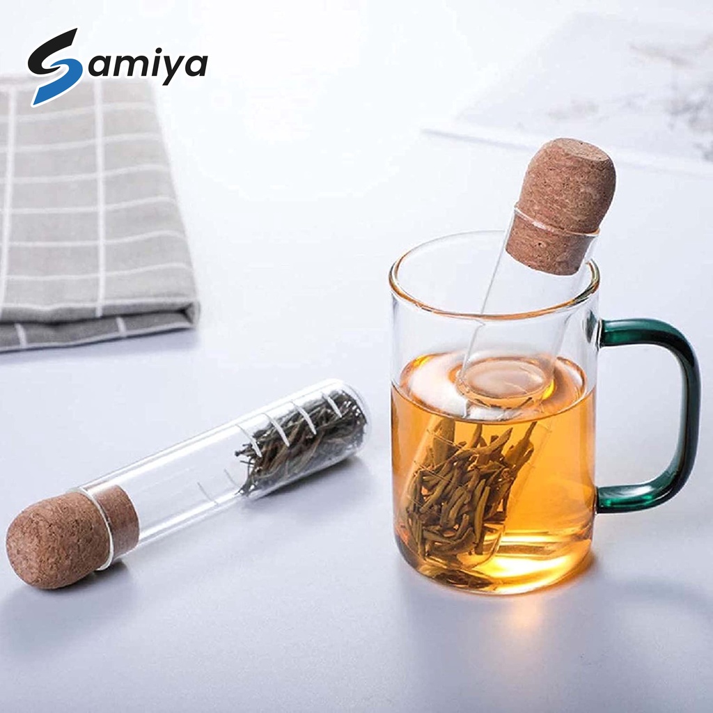 tea tube strainer saringan kaca teh infuser / infuse filter high quality glass / tempat penyaring teh loose leaf green tea bag