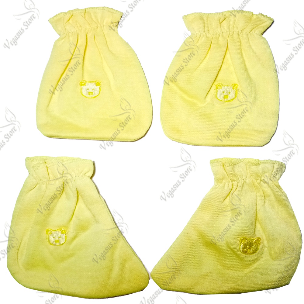 1 set Sarung Tangan Sarung Kaki Bayi Karet-Baru Lahir/Newborn-Vegasus Store(COD)