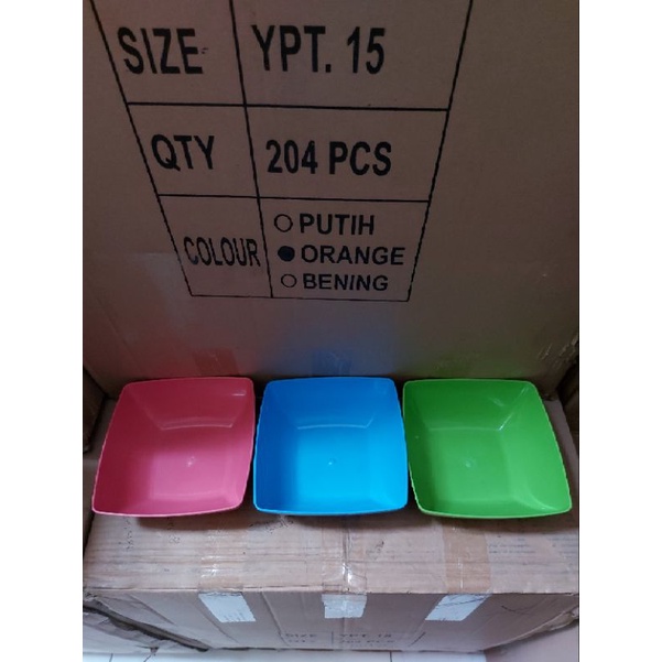 Mangkok kotak plastik warna Mangkok Makan