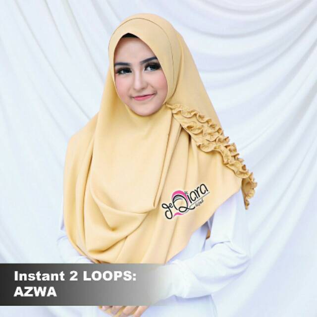 Jilbab hijab kerudung bergo BubblePop kerutan samping langsung slup pet ped tipis no pentul Instan 2