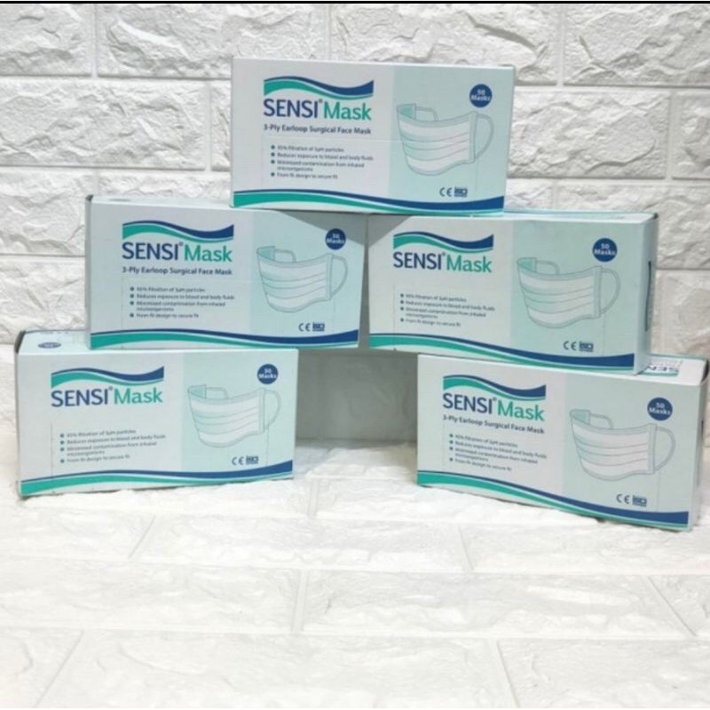 SENSI MASKER EARLOOP ISI 50/MASKER SENSI 3 PLY EARLOOP