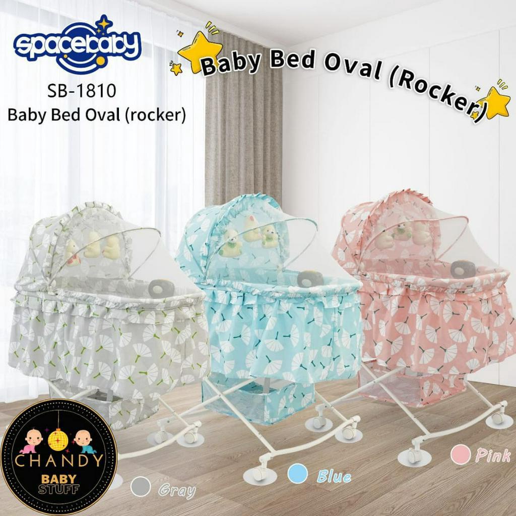 BOX BABY BED OVAL SPACE BABY SB 1810 ( ROCKER )