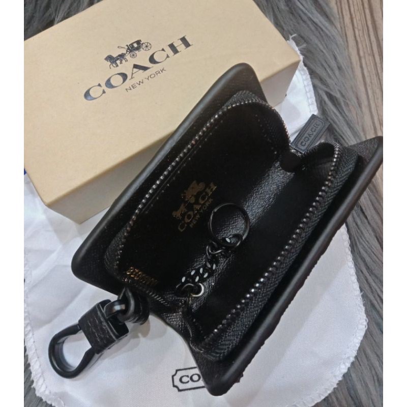 Dompet Gantungan Kunci Stnk Mobil/Motor Coach Import Premium Black .