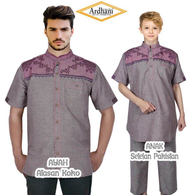 Baju Koko Couple Ayah Anak Baju Koko Pasangan Ayah dan Anak