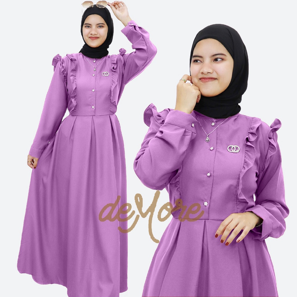 GAMIS POLOS WANITA MUSLIM MELIA DRESS SHAKILA DEMORE