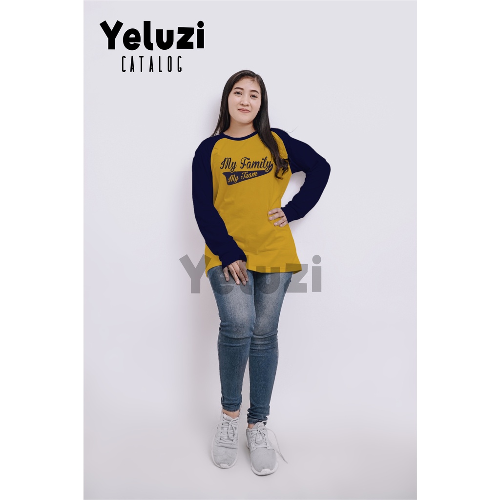 Kaos Couple Sarimbit keluarga My Family My Team Kuning kunyit Navi yeluzi