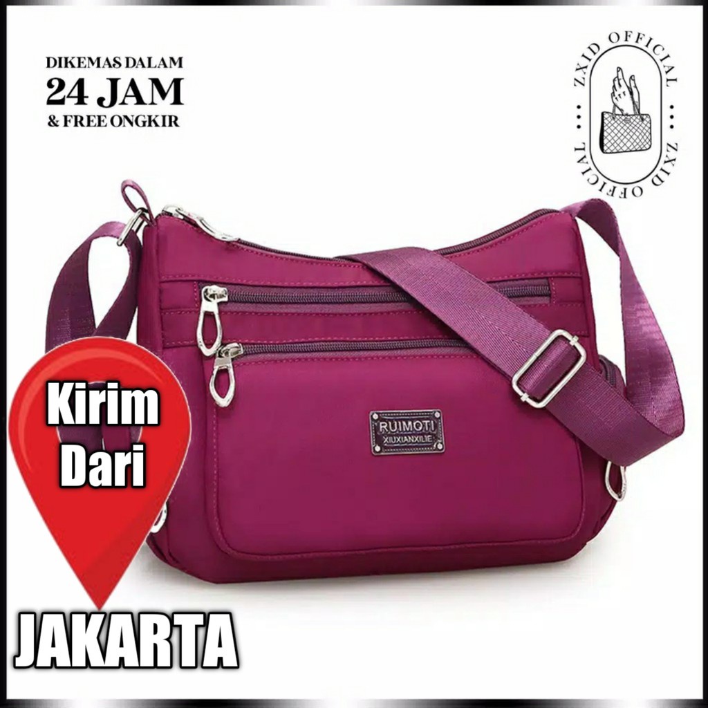 TAS WANITA ZXID - Z-004 - 1KG 4 PCS - RRN 032 - SELEMPANG - XIUXIANXILIE - TAS NILON ANTI AIR FROM S
