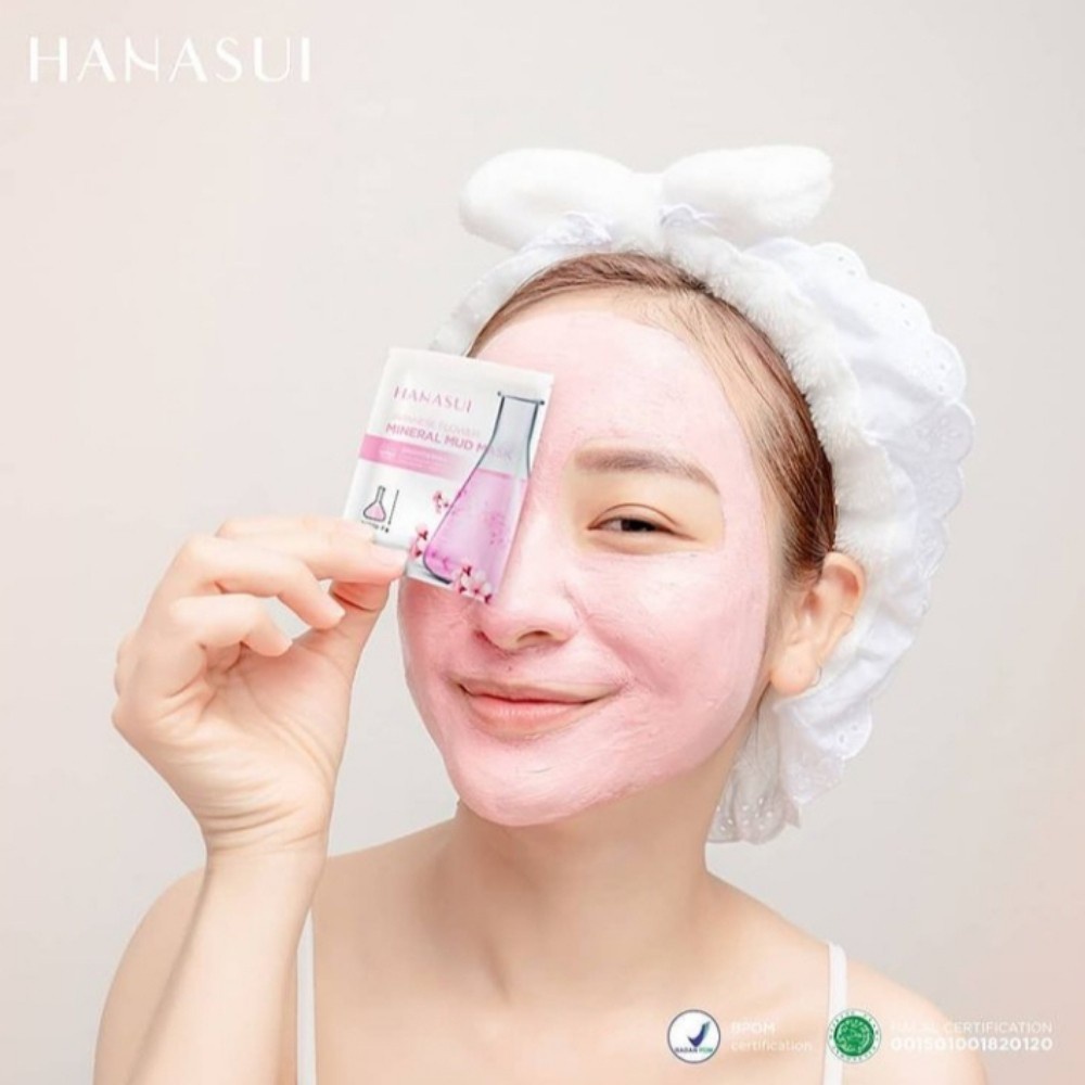 RADYSA - HANASUI Masker Wajah Mineral Mud Mask 1pcs | Asian Heritage | Japanese Flower | Korean Herbal