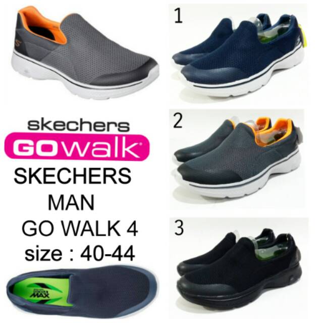 Sepatu skechers man go walk 4 skechers slip on terbaru murah