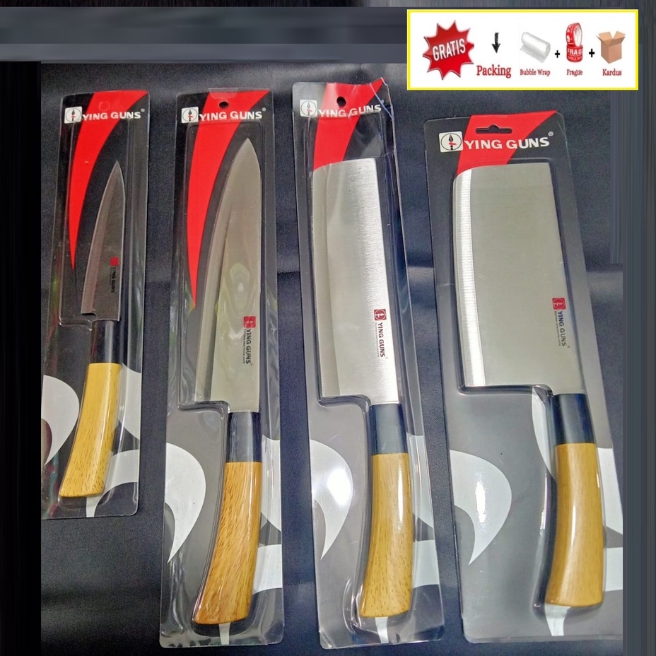 Pisau Dapur Ying Guns Stainless Tajam  Gagang Motif ZUMBO