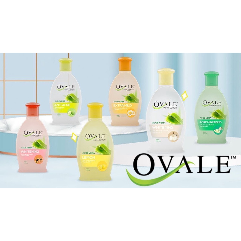 OVALE Facial Lotion - Pembersih Wajah 60ml// 100ml