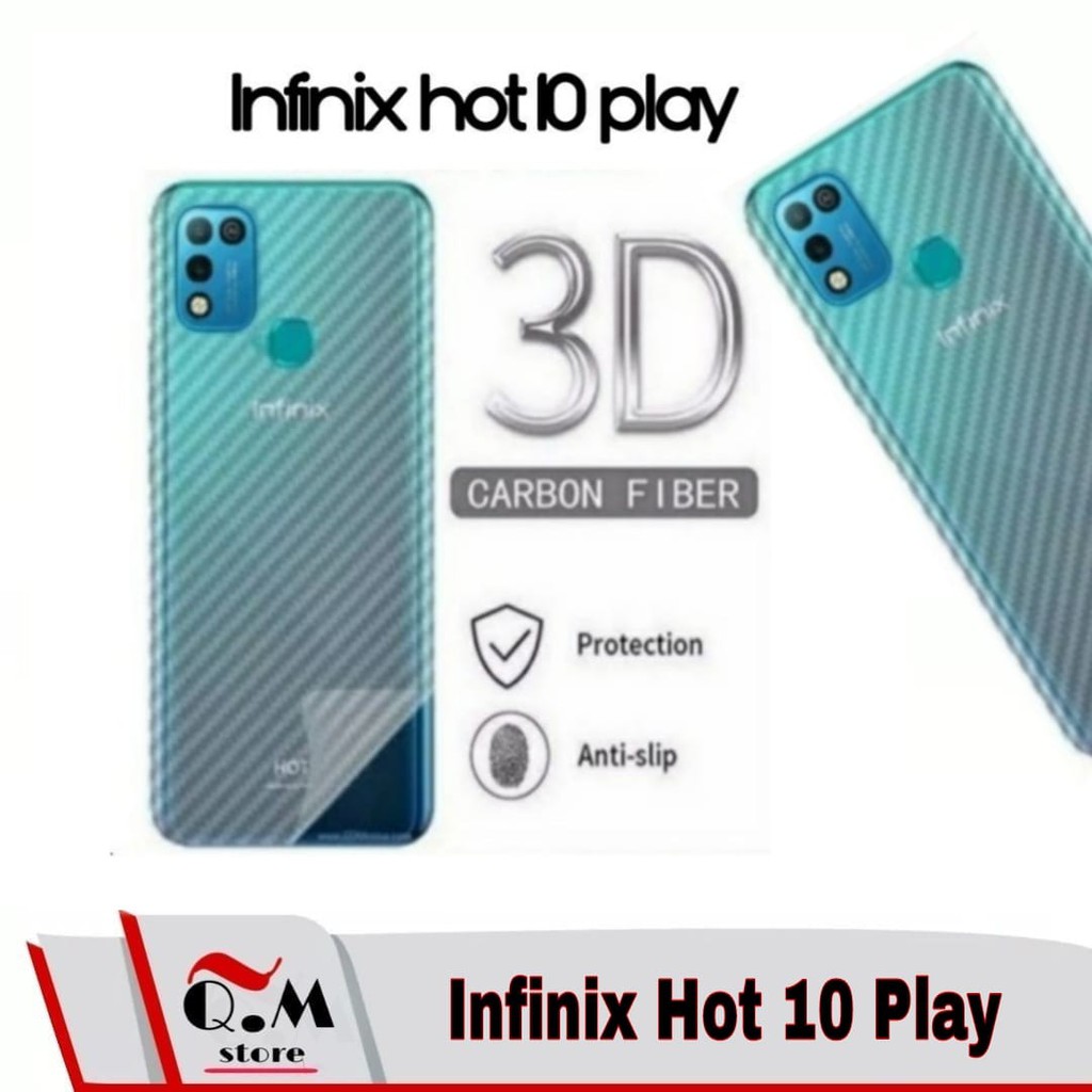 Garskin INFINIX HOT 11S NFC / HOT 11 / 11S /1 0S / Hot 11 PLAY / 10 PLAY Gasrkin Skin Carbon Anti Gores Belakang Back Cover