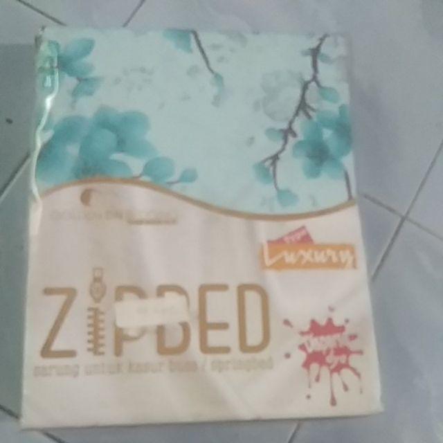 Zipbed / Sarung Kasur Busa Springbed - Sakura Green - Sarung Sprei