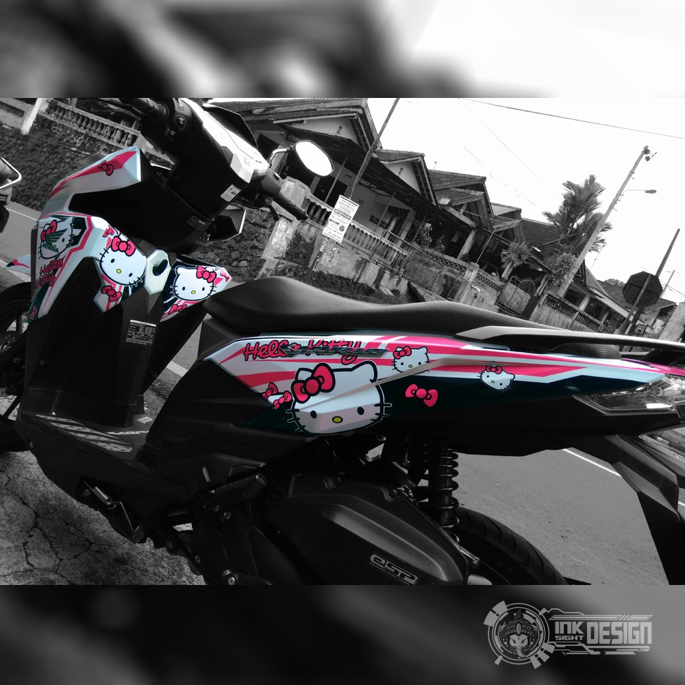 20 Ide Stiker Hello Kitty Untuk Motor Vario 125  Sticker 