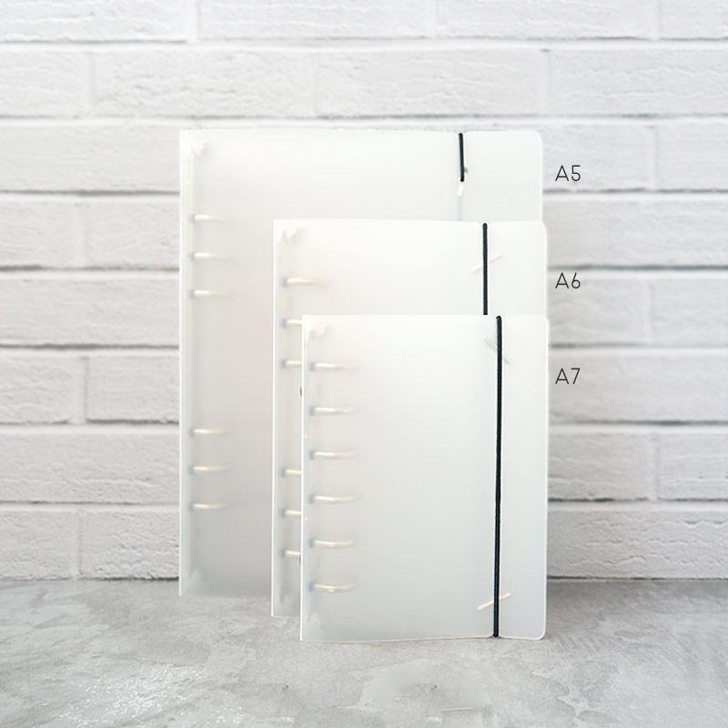 Jual DIY Binder 6 Ring PLASTIC Binder Cover A7 / Binder Transparan A7