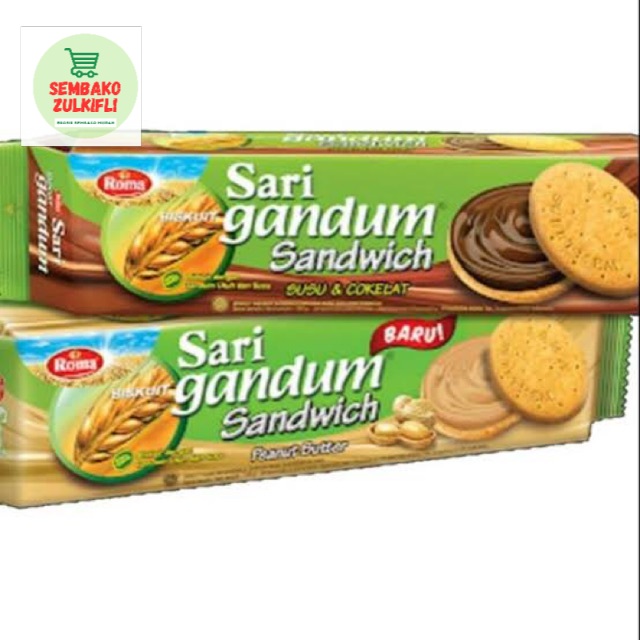 

ROMA BISKUIT SARI GANDUM 115GR SUSU&COKLAT , PEANUT BUTTER